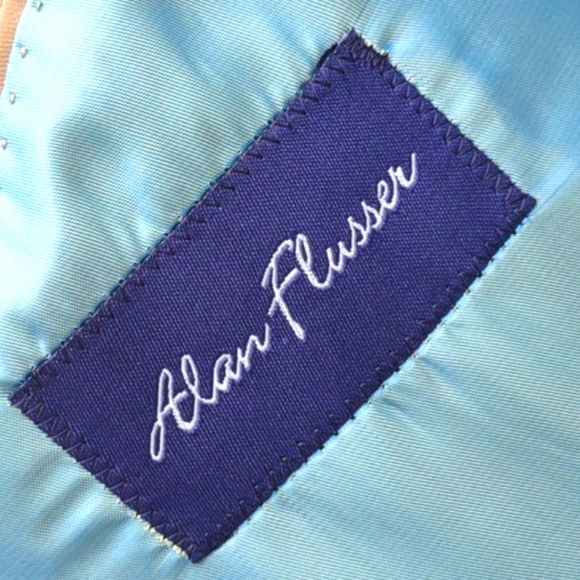 Alan Flusser MEN'S Silk & Worsted Wool Luxury Blend Window Paigne Blazer - Picture 16 of 17